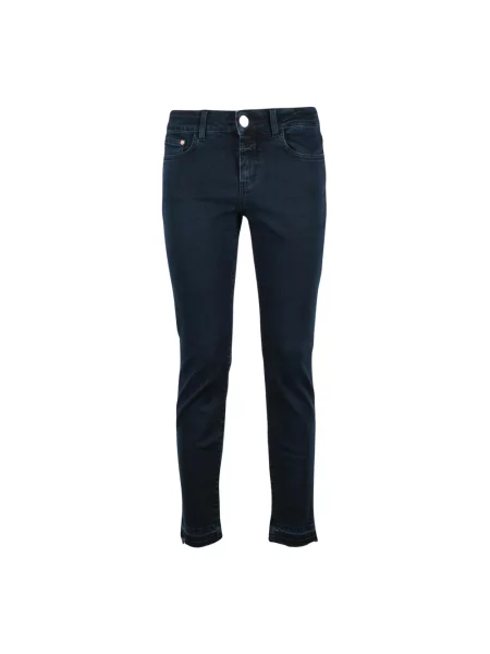 Skinny jeansy skinny Closed Baker o skróconej długości niebieskie
