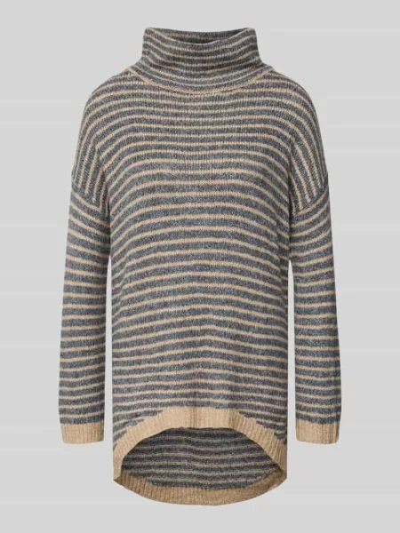 Sweter z dzianiny o kroju oversized z prążkowanymi wykończeniami Apricot