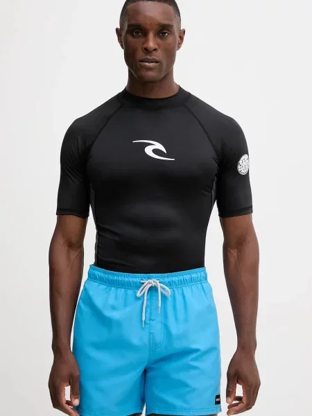Kopalna kratka majica Rip Curl WAVES UPF črna