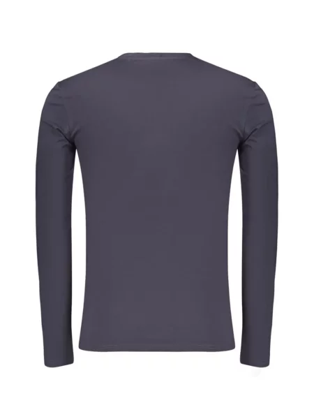 Lung tricou Guess cu imagine gri