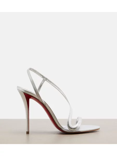 Sandale Christian Louboutin din piele slingback