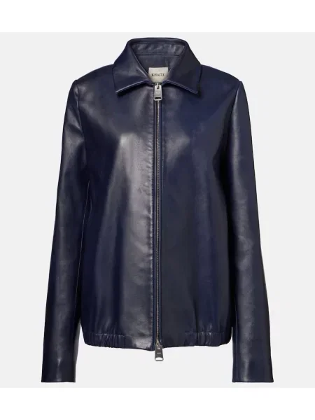 Geanta de piele Khaite albastru