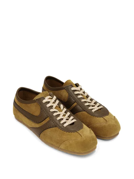 Sneakerși Dries Van Noten din piele de căprioară maro
