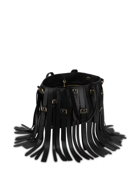 Geantă shopper Moschino cu cataramă negru