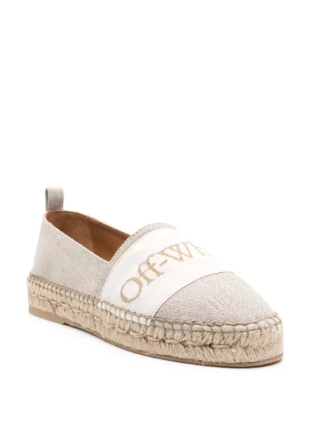 Lininiai espadrilės Off-white balta