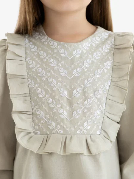 Детская рубашка Folk Moda бежевая