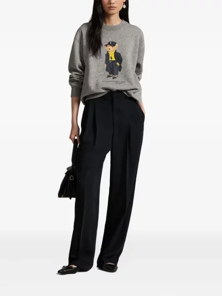 Șapcă Polo Ralph Lauren de mătase cu broderie cu dungi negru