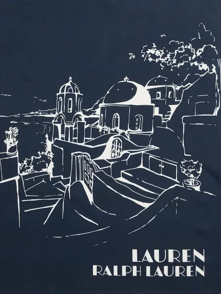 Fular Lauren Ralph Lauren cu imagine albastru