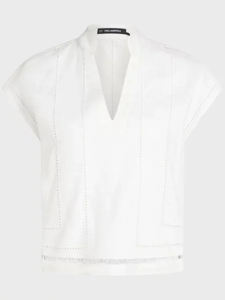 Вишита блуза Karl Lagerfeld біла