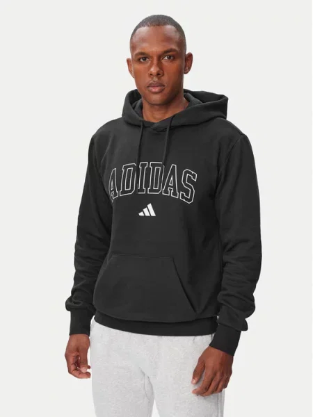 Adidas Світшот Collegiate Script Graphic Hoodie чорний