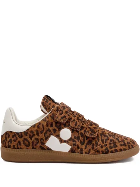 Sneakerși Marant Etoile cu imagine cu model leopard maro