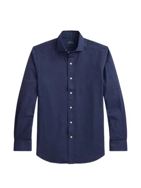 Siuvinėta pledinė marškiniai Polo Ralph Lauren ruoželis pilka