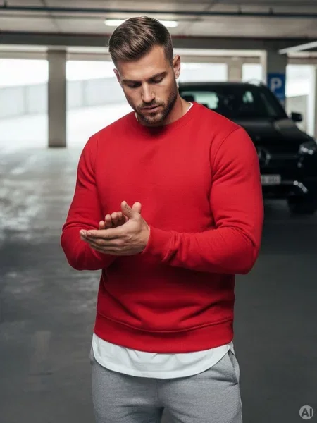 Bluza gładka Dstreet czerwona
