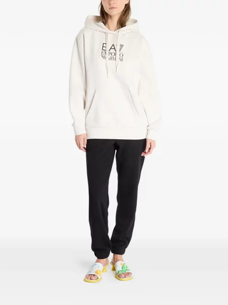Hanorac cu glugă Ea7 Emporio Armani cu imagine cu cordon