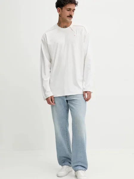 Diesel longsleeve gładki biały
