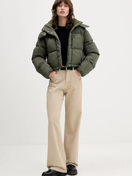 Tommy Jeans geacă de puf verde