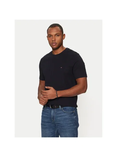 Póló Tommy Hilfiger Essential Reg Fit Solid Tee Navy L kék