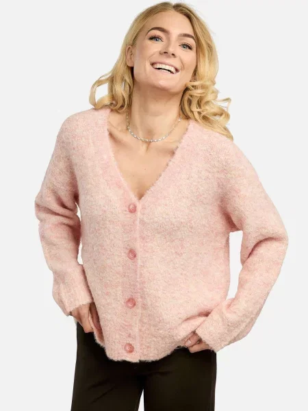 Liberte Essentiel Geacă tricotată Lou crem roz