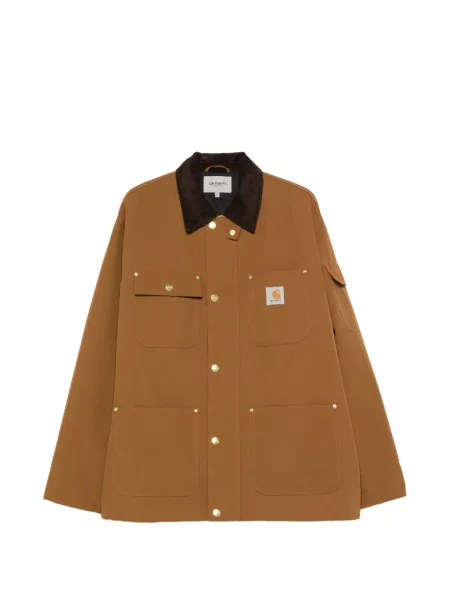 Gulerat geacă Carhartt Wip de catifea cord maro