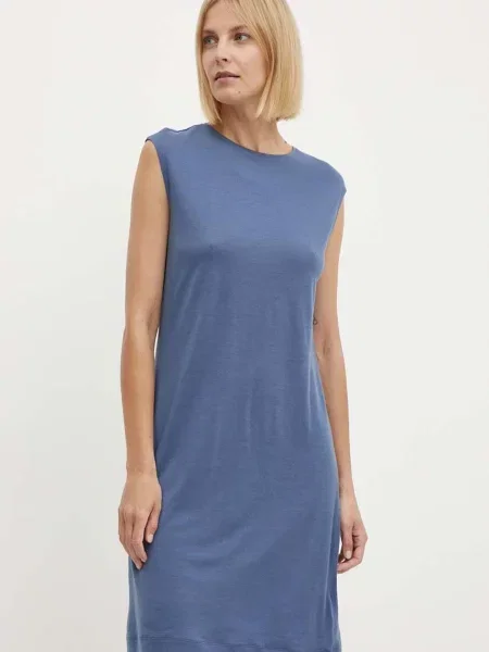 Icebreaker sukienka sportowa Granary mini prosta niebieski
