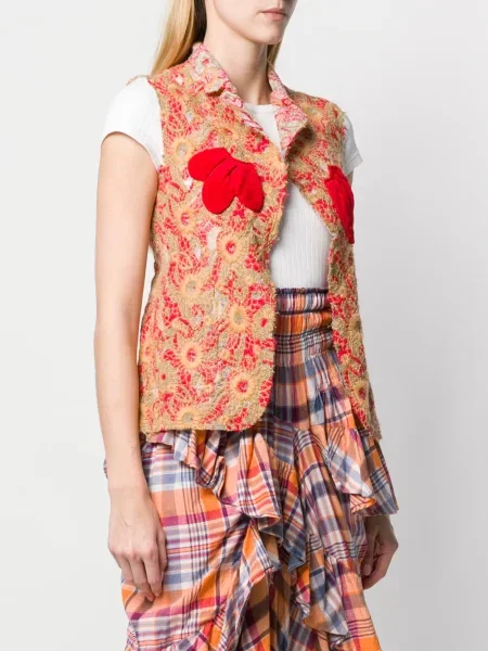 Vesta Comme Des Garçons Pre-owned s výšivkou červená