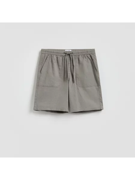 Reserved Normál szabású jogger rövidnadrág világos szürke