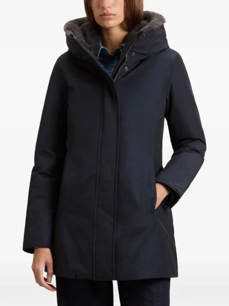 Geacă parka Woolrich cu blană albastru