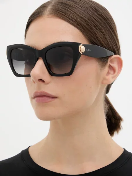 Furla ochelari de soare cat eye pentru femei negru