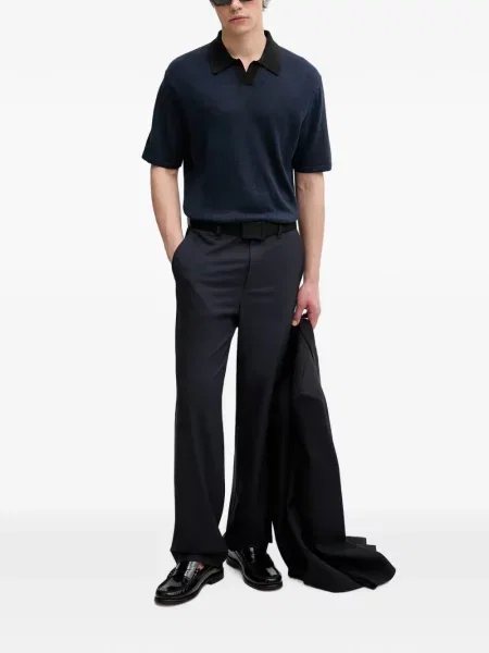 Pantaloni Rag & Bone de lână albastru