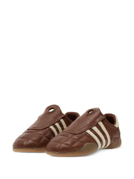 Pantaloni Adidas Campus cu șireturi cu dungi din dantelă roșu