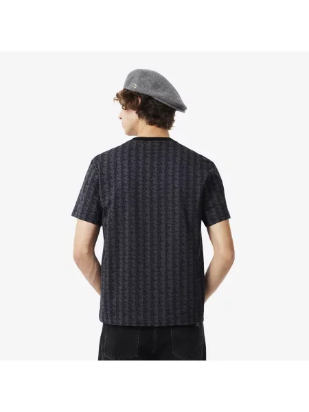 Lacoste Koszulka Z Dżerseju Z Monogramem szary