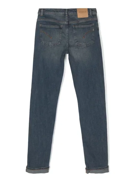 Jeansy straight leg dziecięce Dondup niebieskie