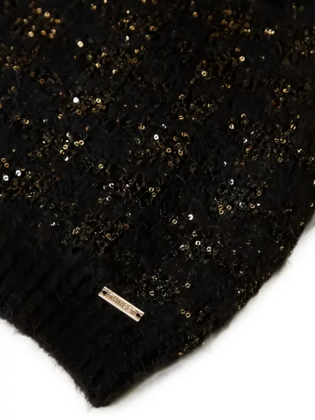 Căciulă Twinset tricotate cu model pepito negru