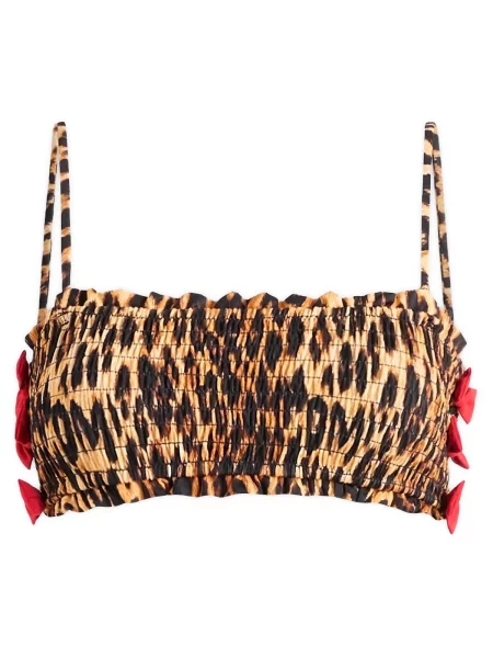 Top Damson Madder z kokardką brązowy