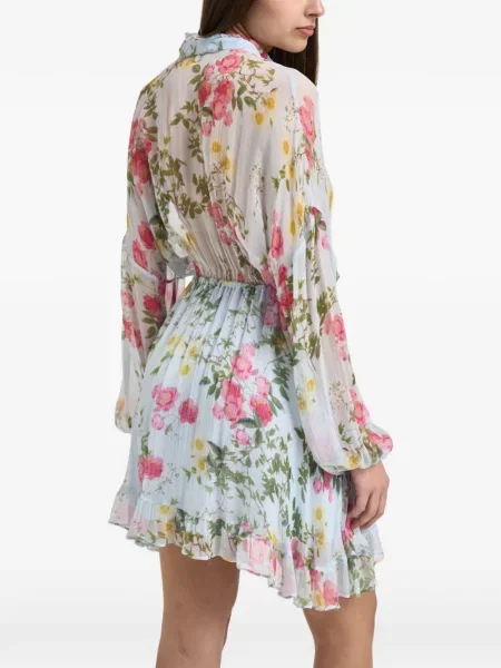 Rochie mini Liu Jo cu model floral de costum mini albastru