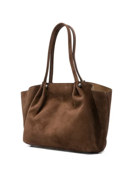 Τσάντα shopper Weekend Max Mara σουέτ καφέ