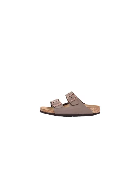Klapki Birkenstock skórzane brązowe