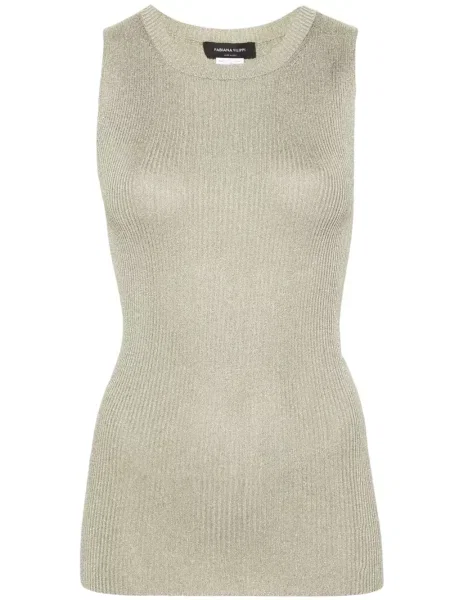 Top Fabiana Filippi tricotate verde