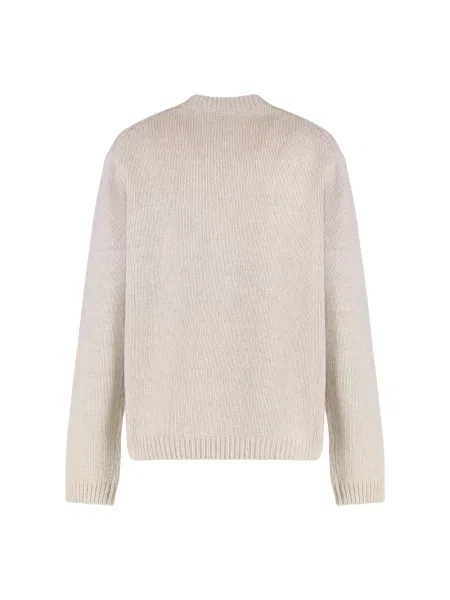 Sweter Maison Kitsune z wełny merino beżowy