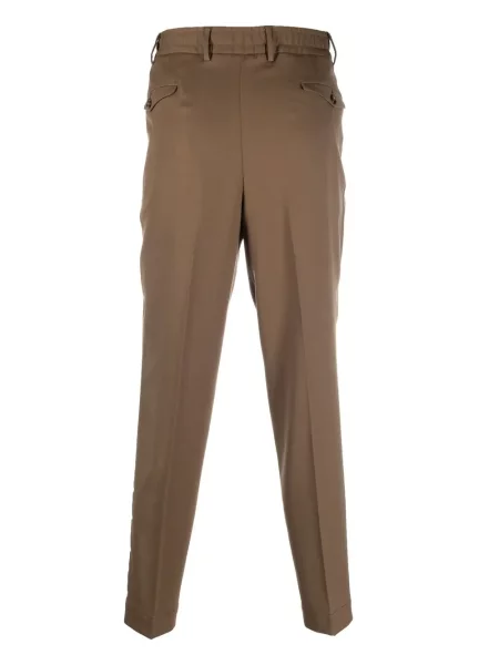 Pantaloni Dell'oglio de lână maro