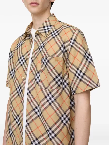 Ленен кариран ленена риза Burberry