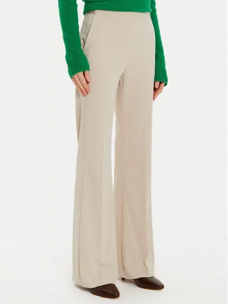 Imperial Medžiaginės kelnės Flare Fit smėlio