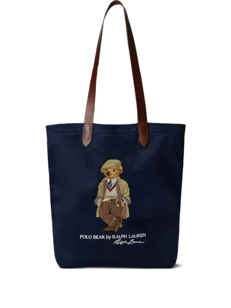 Chiloți Polo Ralph Lauren din țesătură twill cu autograf cu glugă albastru