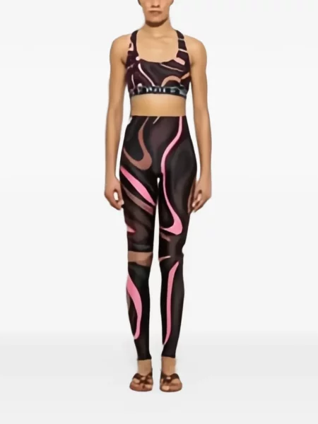 Leggings Pucci cu imagine roz