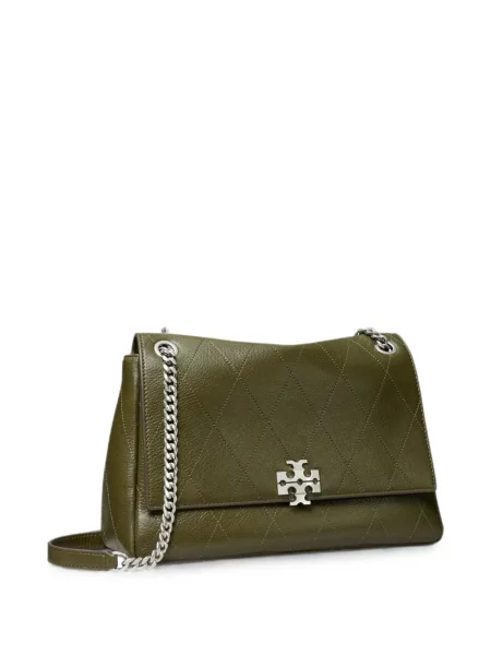 Steppelt kézitáska Tory Burch autogrammal zöld