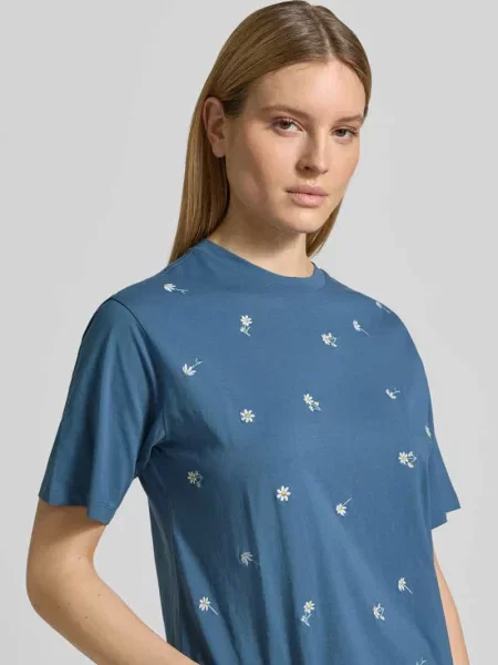 T-shirt z rękawem o dł. Jake*s Casual niebieska