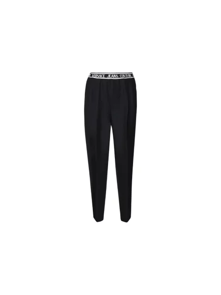 Spodnie Versace Jeans Couture z logo czarne