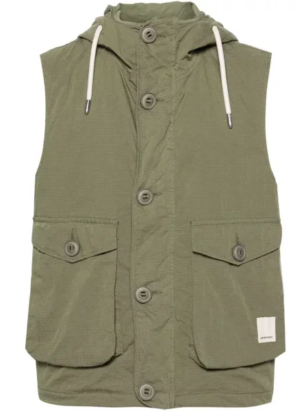 Geacă Emporio Armani cu glugă verde
