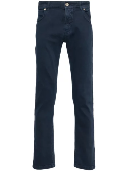 Zúžené džíny Eleventy s nízkým pasem modré