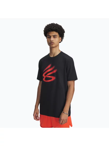 Basketbalové tričko Under Armour Curry Playable 1 black/fire černé